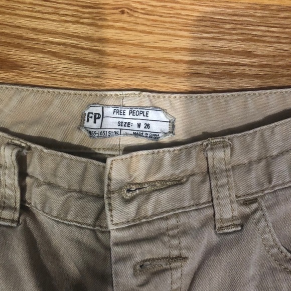 Free People Moto Distressed Gold Skinny Jeans - Picture 2 of 3